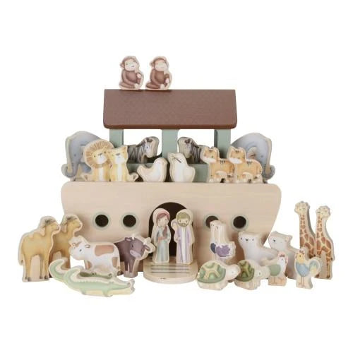 Little Dutch Arche Noah Mehrfarbig – Das zauberhafte Holzspielset für kleine Entdecker