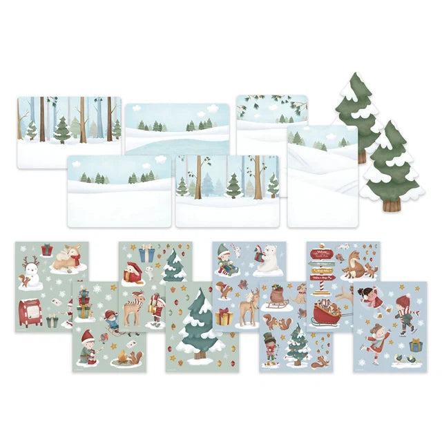 Sticker Weihnachtskarten - Essentials - Little Dutch