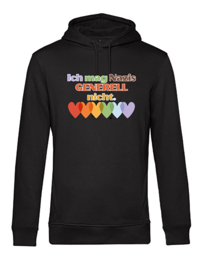 Hoodie "Ich mag N*Z*S generell nicht" - in Kooperation mit seiten.verkehrt
