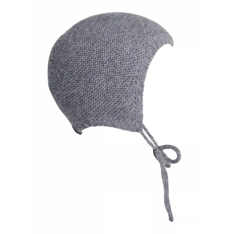 Baby-Mütze Cassidy Wolle medium grey melange - MPkids