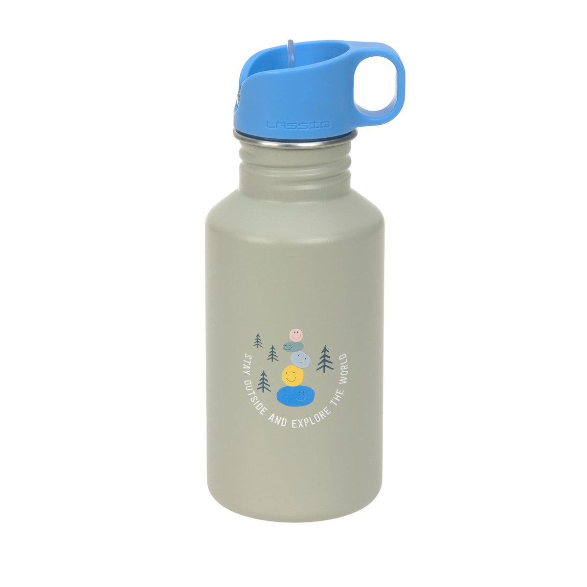 Edelstahl Kinder Trinkflasche 500 ml - Sunny Explorer, Grün - Lässig