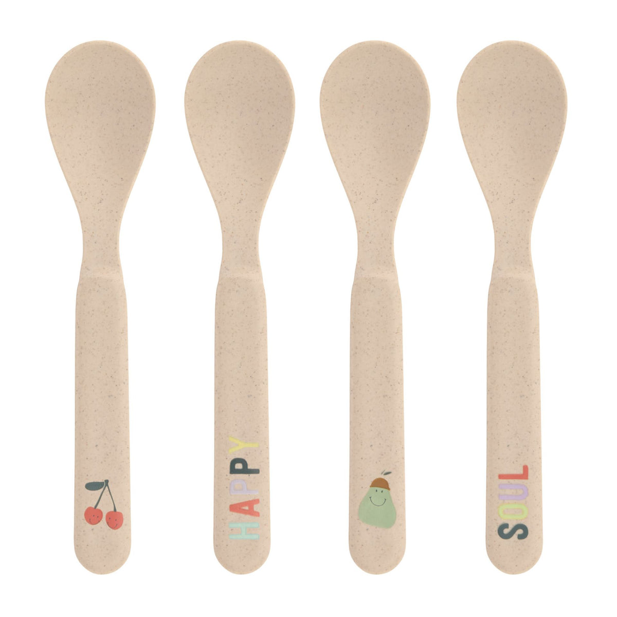 Kinderlöffel Set (4 Stk) - Happy Fruits, Kirsche - Lässig