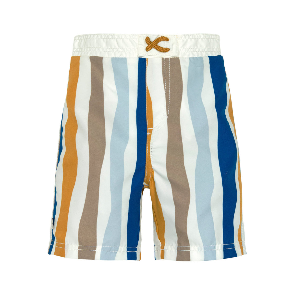 UV Badehose Kinder - Waves, Blau/Weiß - Lässig