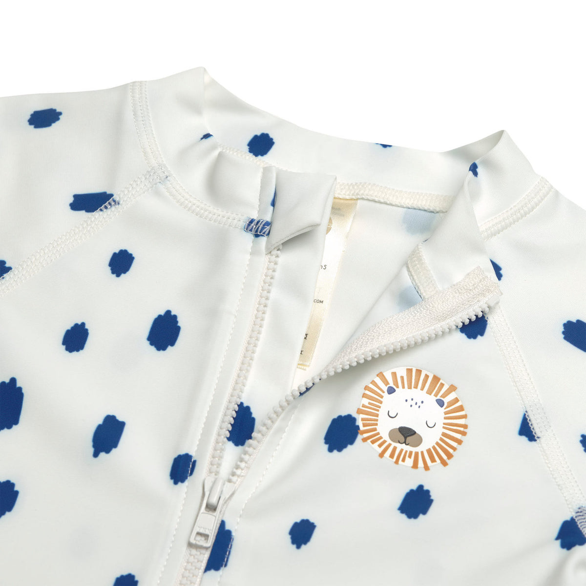 Schwimmanzug Kinder Langarm (UV Schutz) - Löwe, Blau Weiß - Lässig