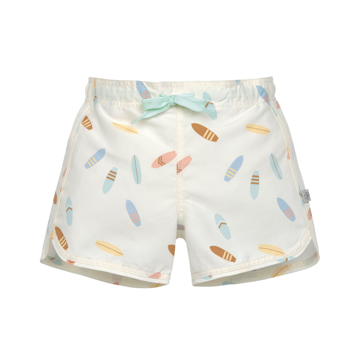 Badehose Kinder, Surfbrett weiß - Lässig