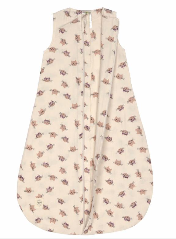 Baby Sommerschlafsack 1 Tog - Bio Baumwolle, Katze - Lässig