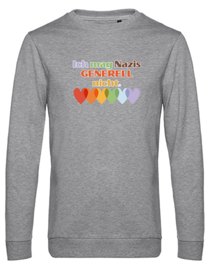 Sweater "Ich mag N*Z*S generell nicht" - in Kooperation mit seiten.verkehrt