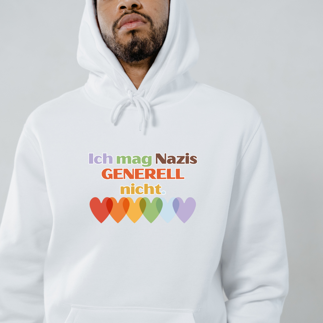 Hoodie "Ich mag N*Z*S generell nicht" - in Kooperation mit seiten.verkehrt