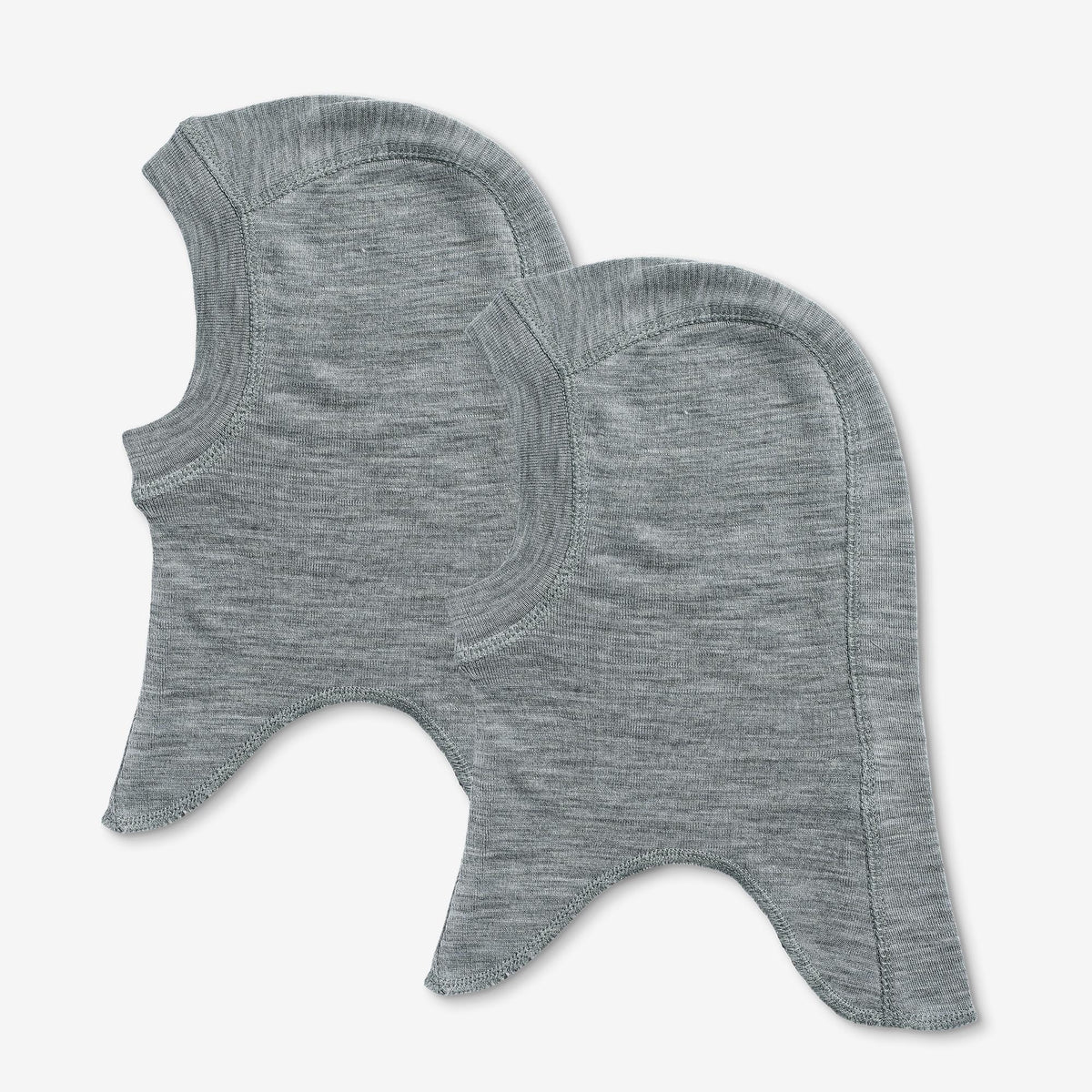 Babysturmhaube Felix aus Merino-Wolle 2er Pack melange grey - Wheat