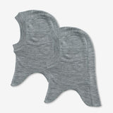 Babysturmhaube Felix aus Merino-Wolle 2er Pack melange grey - Wheat