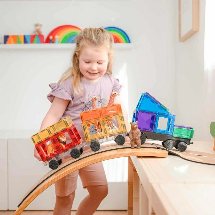 Magnetbausteine Tiles Regenbogen-Transportpaket - 50 Stück - Connetix