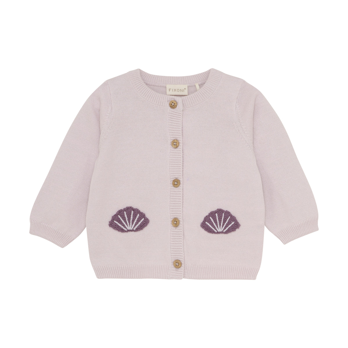 Strick-Cardigan gray lilac - Fixoni