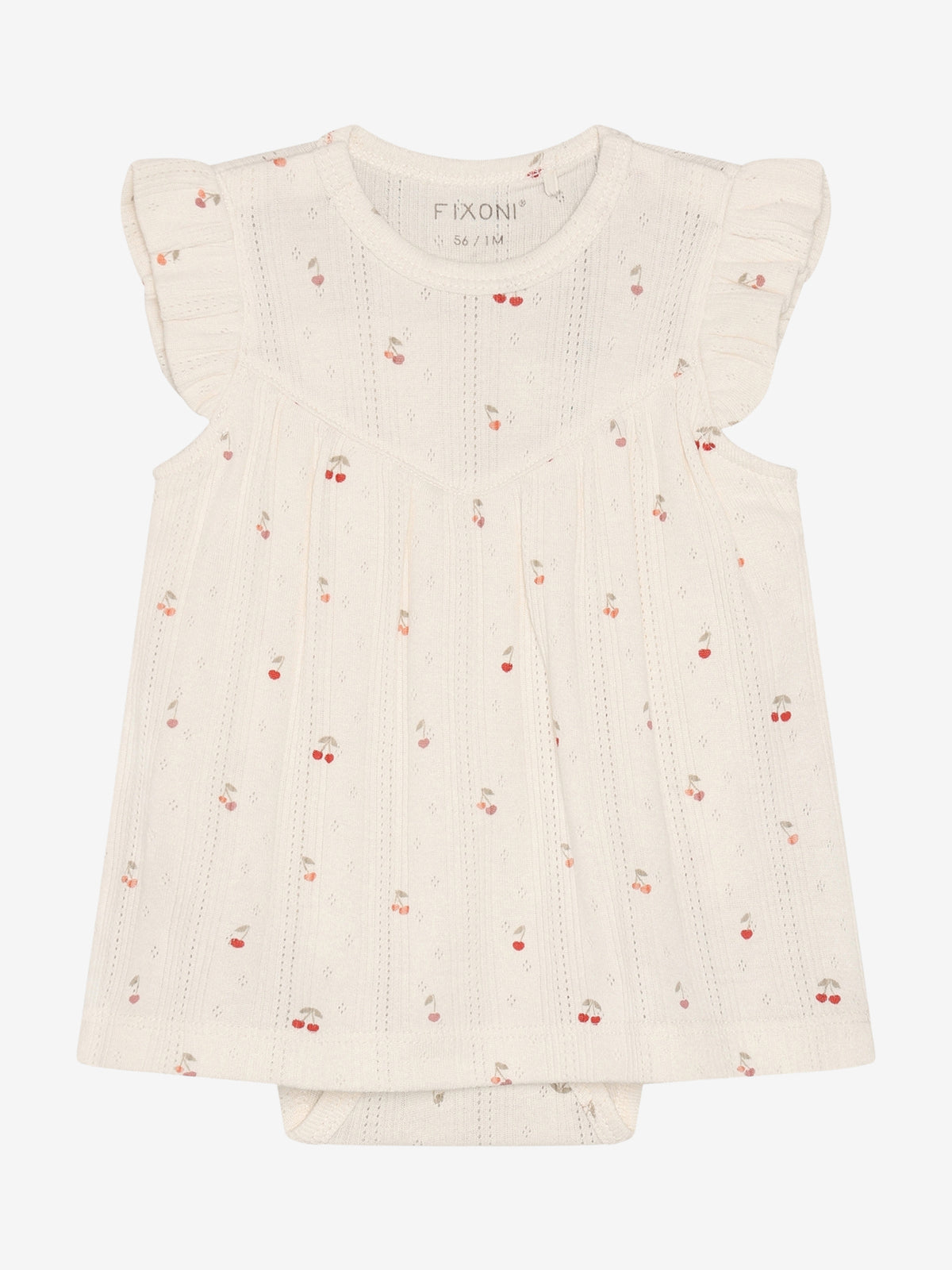 Bodykleid SS Pointelle eggnog - Fixoni