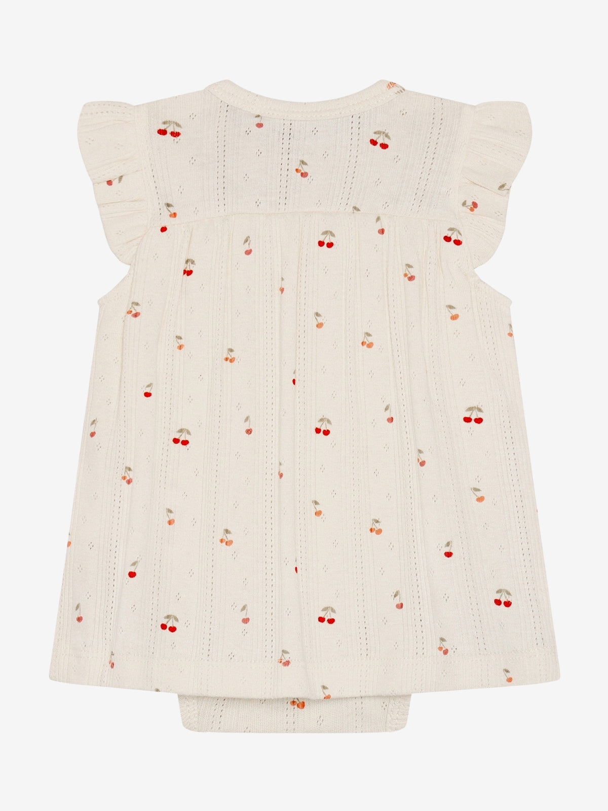 Bodykleid SS Pointelle eggnog - Fixoni