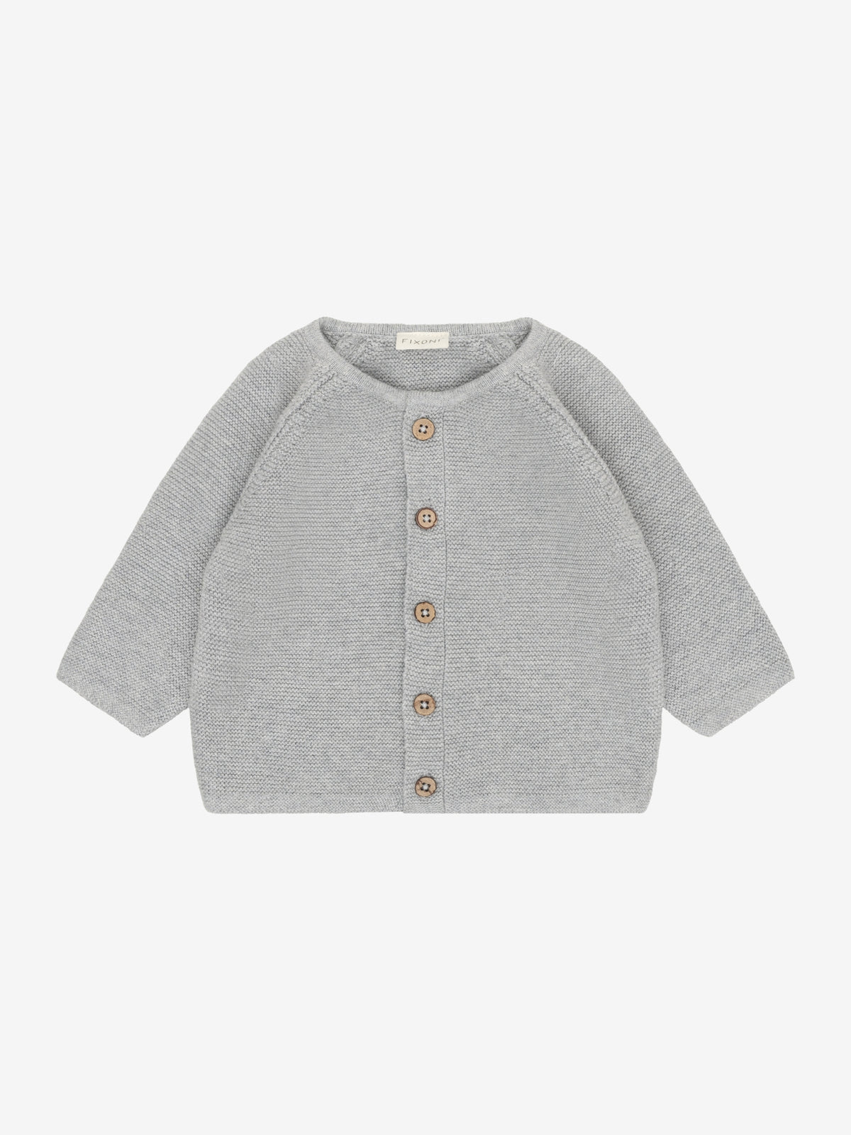 Strickjacke flint grey melange - Fixoni