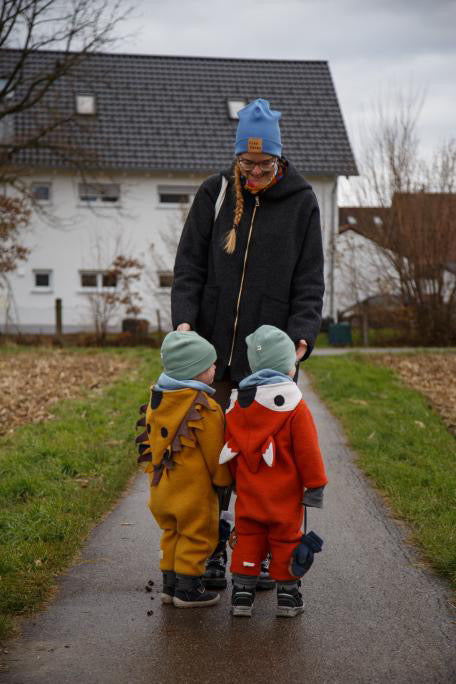 Walkmantel mit Tierapplikation für Erwachsene versch. Farben - Milli Wonka