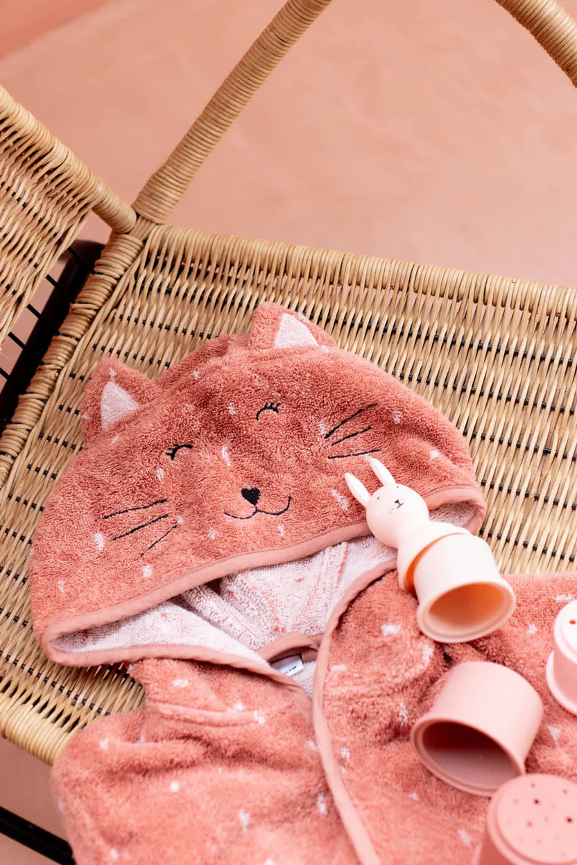 Kapuzenbadetuch | 75x75cm - Mrs. Cat- Trixie Baby