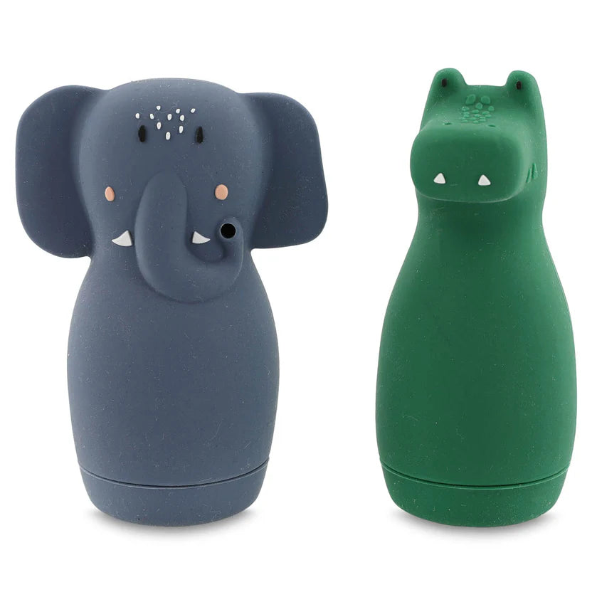 Badespielzeug Spritztiere - Mrs. Elephant & Mr. Crocodile - Trixie Baby