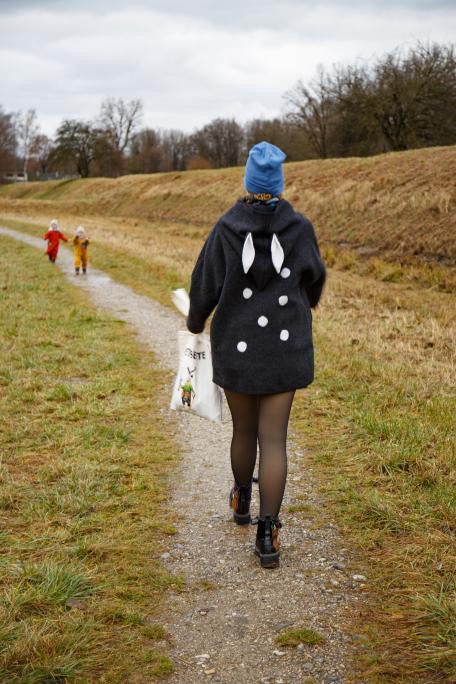 Walkmantel mit Tierapplikation für Erwachsene versch. Farben - Milli Wonka