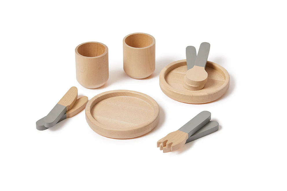 Geschirr aus Holz zum Spielen, grün - Flexa