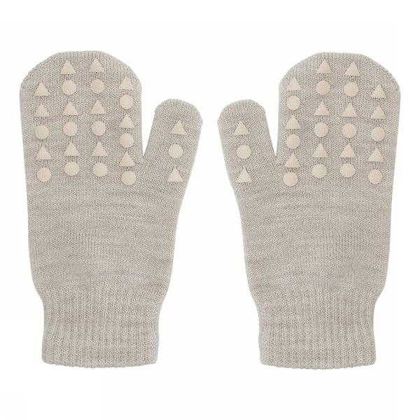 Rutschfeste Handschuhe für Babys und Kleinkinder – Merinowolle – sand - GoBabyGo