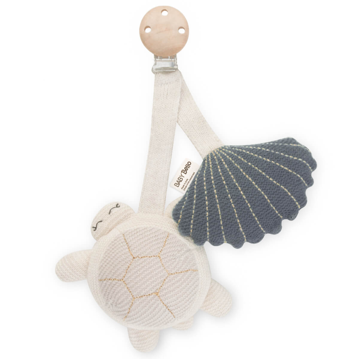 Kinderwagenanhänger „Tily die Schildkröte stone blue“ - Babybello