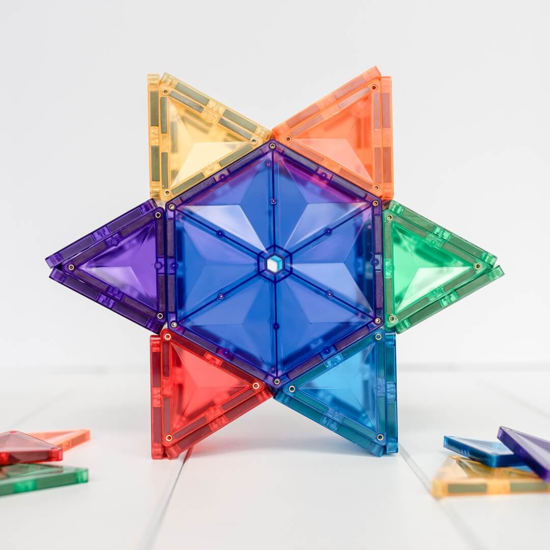 Magnetbausteine Rainbow Geometrie Pack - 30 Teile - Connetix