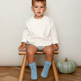 Antirutsch-Socken "Terry cotton dusty blue" - GoBabyGo