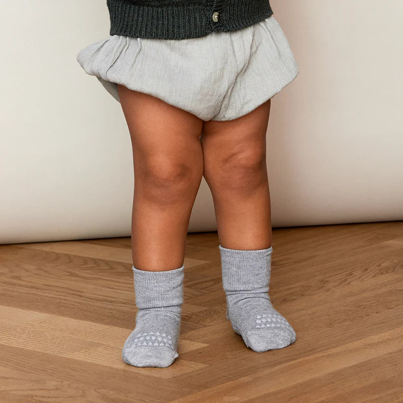 Antirutsch-Socken "Bamboo grey melange" - GoBabyGo