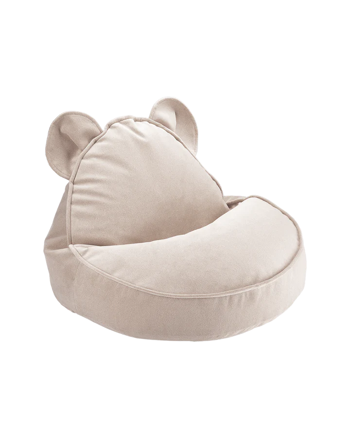 Sitzsack Bär Samt Beige - Wigiwama