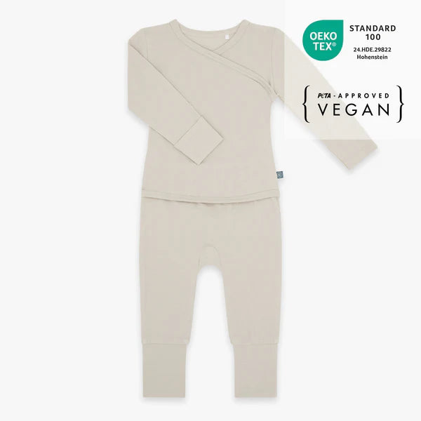 Langarm Easy-on Strampler essential beige - emma & noah