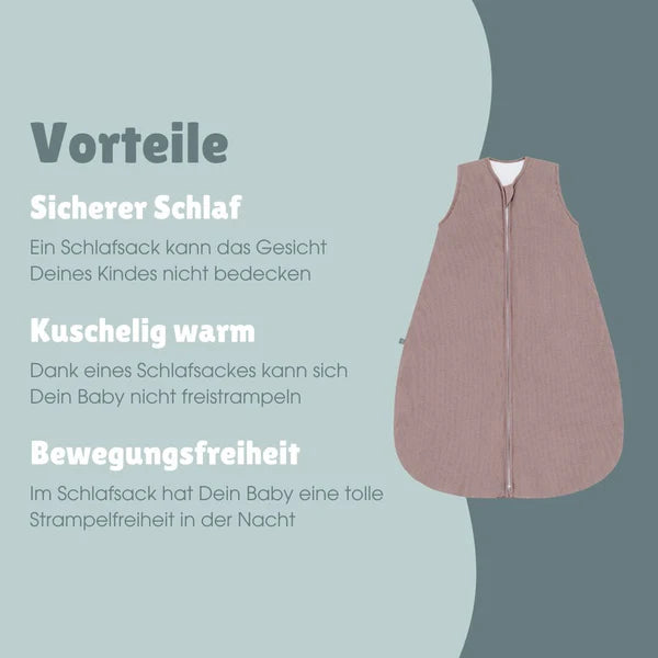 Schlafsack 2.5 TOG - essential berry versch. Längen - emma & noah