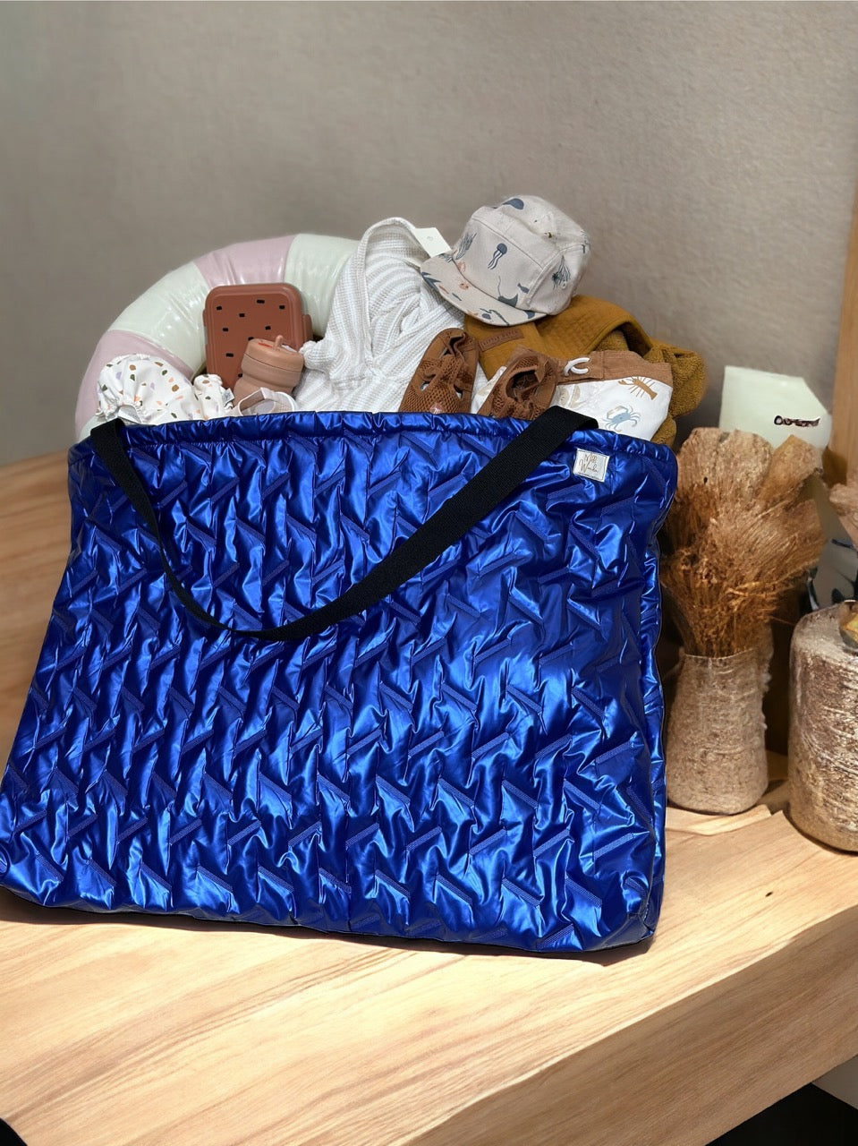Quilted Beach Bag (vegan) Versch. Farben - Milli Wonka