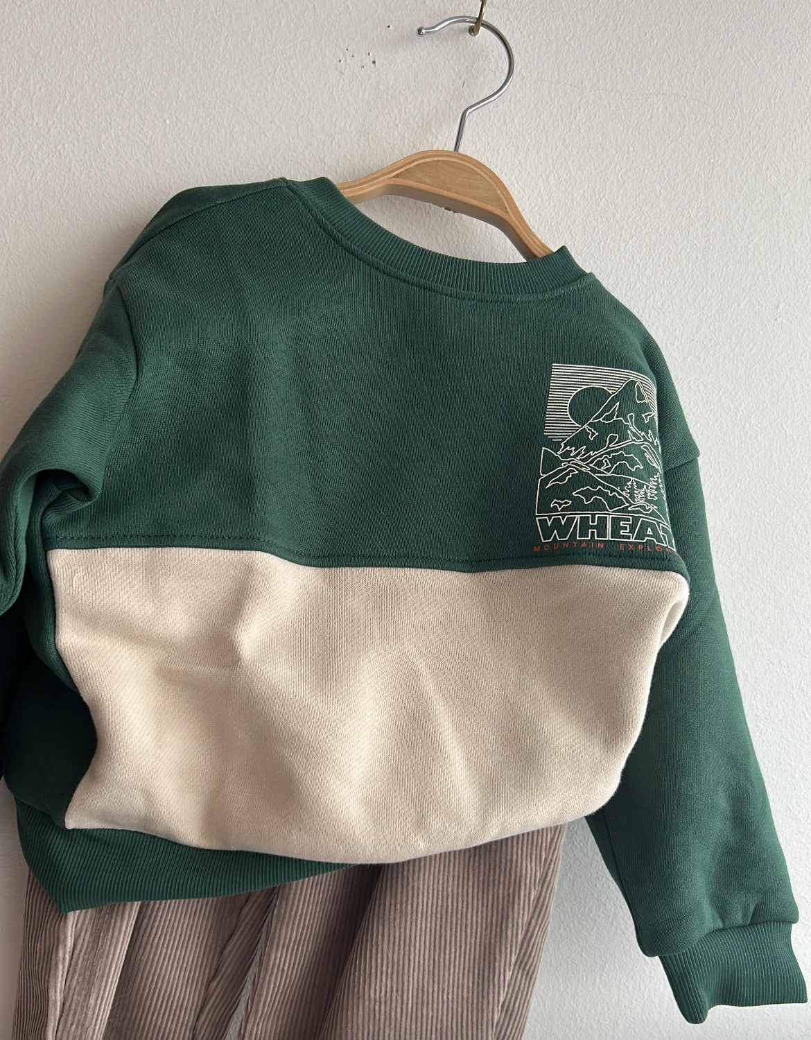 Sweatshirt L/S Steff green - Wheat