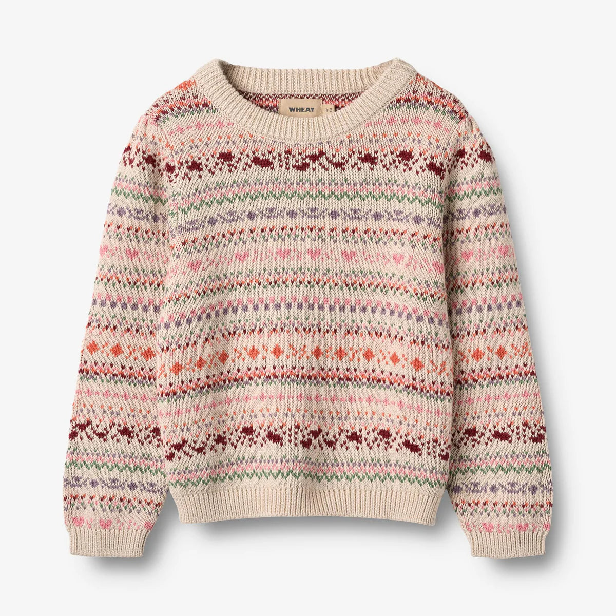 Strickpullover Jacquard Olga multi - Wheat