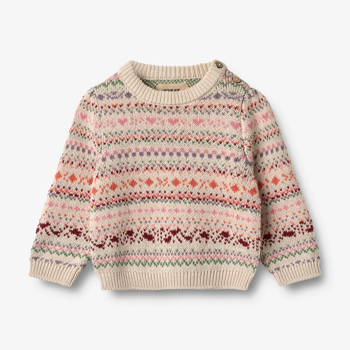 Baby Strick-Pullover Jacquard Olga multi - Wheat