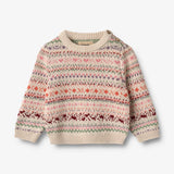 Baby Strick-Pullover Jacquard Olga multi - Wheat