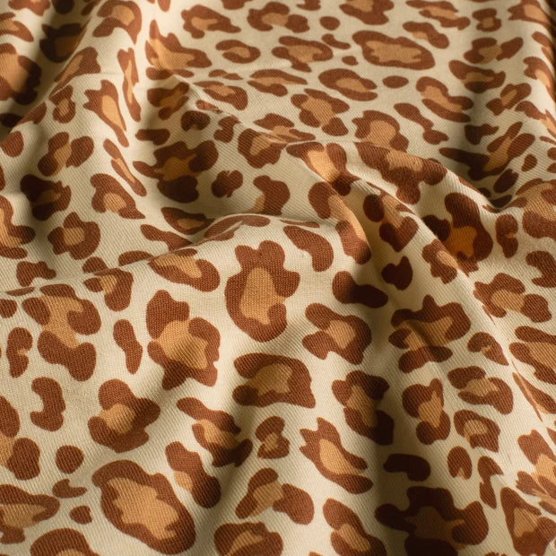 Jersey Leo Beige - Innenfutter für Walkbekleidung