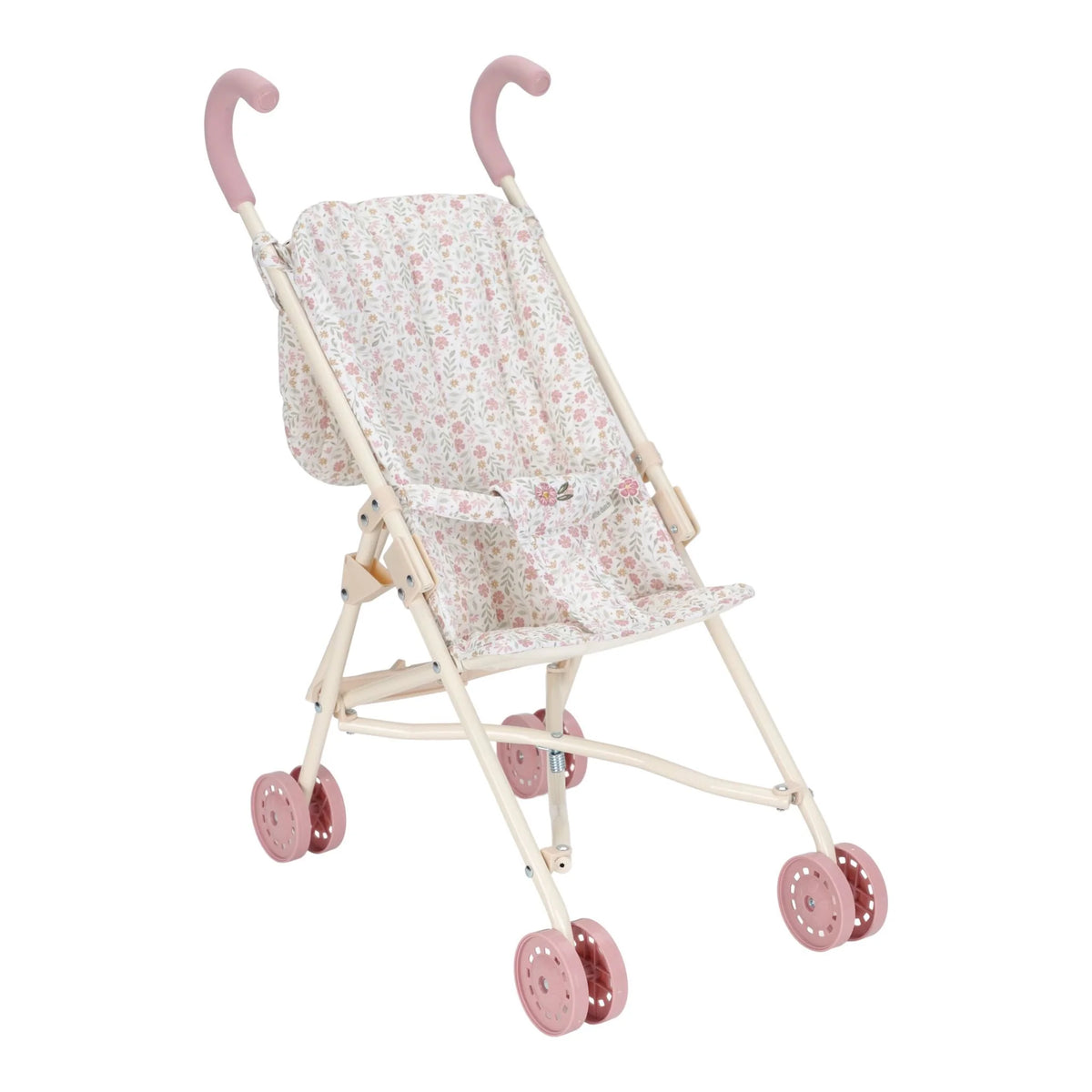Puppenbuggy – Rosa – Essentials – soft flowers - Little Dutch