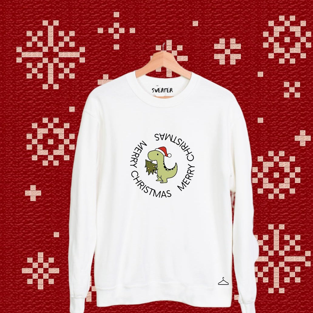 Kinder-Sweatshirt "Dino Santa" - One Sweater