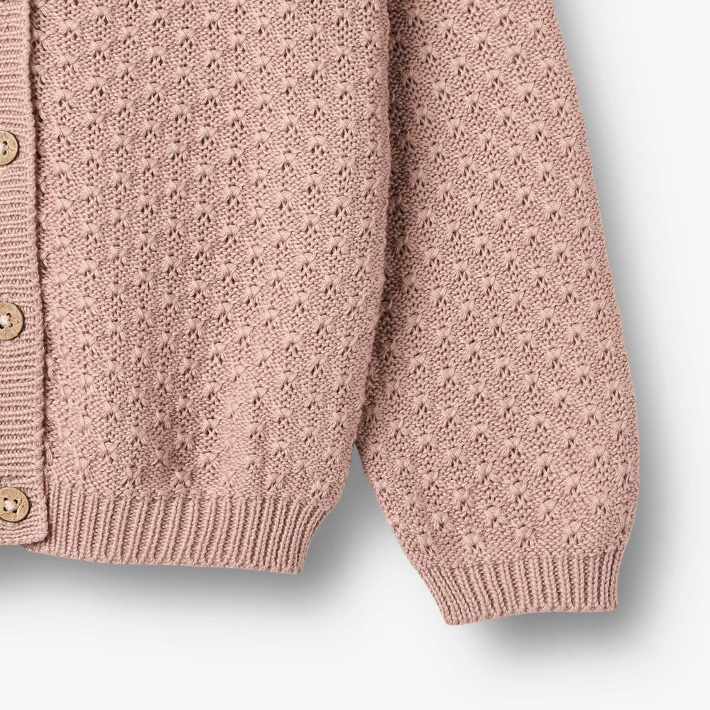 Strick-Cardigan Magnella rose powder - Wheat