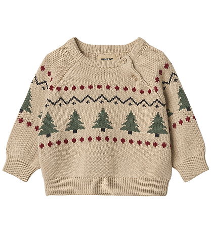 Baby Strick-Pullover Jacquard Balou warm sand - Wheat