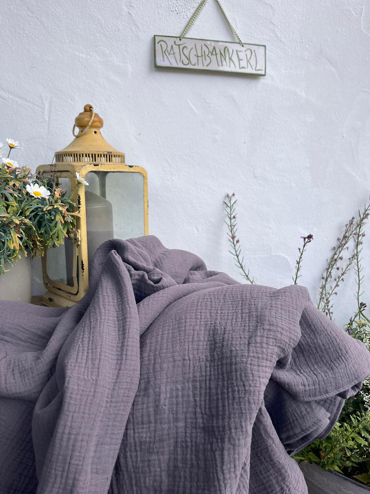 Musselindecke "Storm Grey" - Milli Wonka