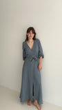 Wickelkleid aus Musselin "Luna" Maxi - Milli Wonka