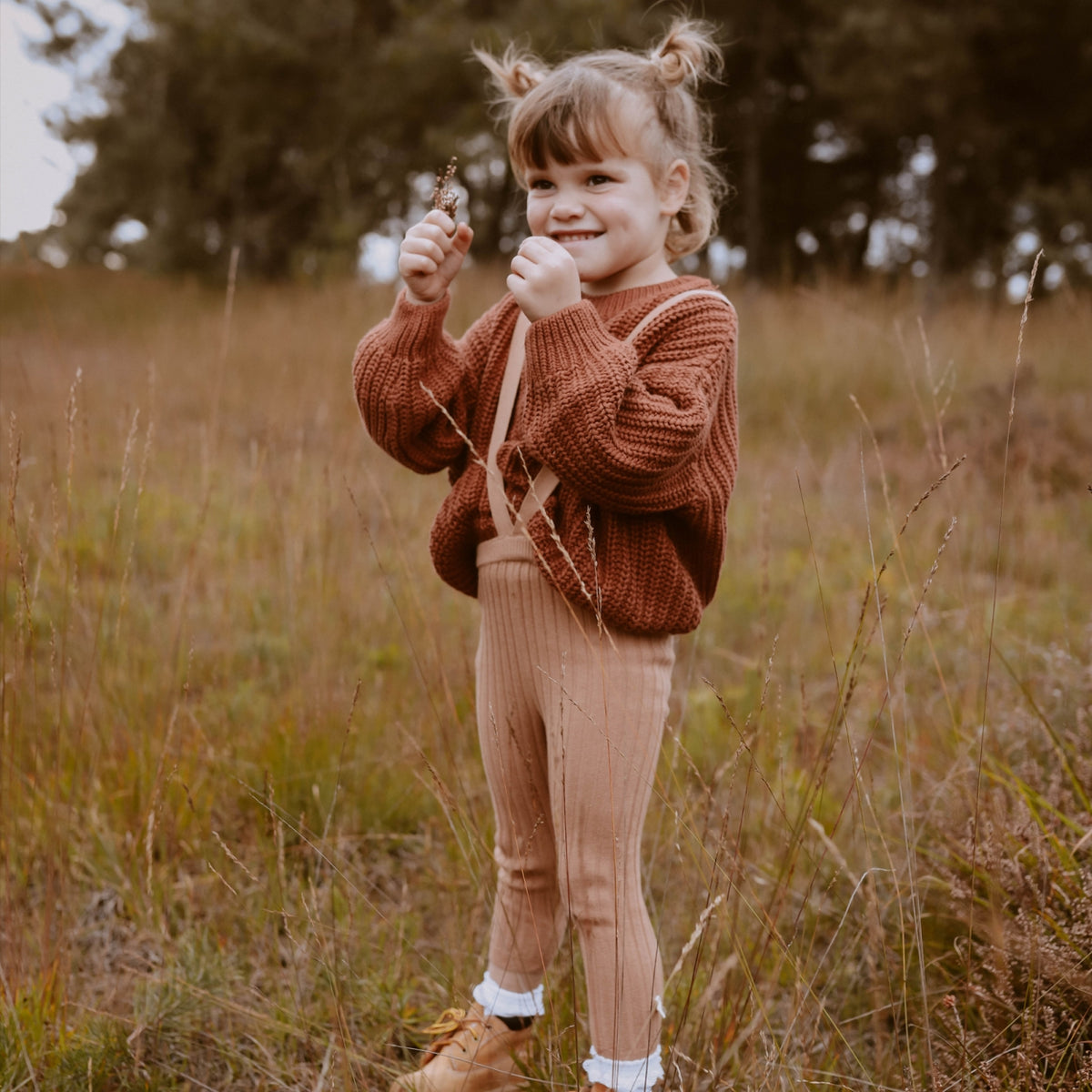 Strick-Latzhose - Knit Neele - indian tan - Your Wishes
