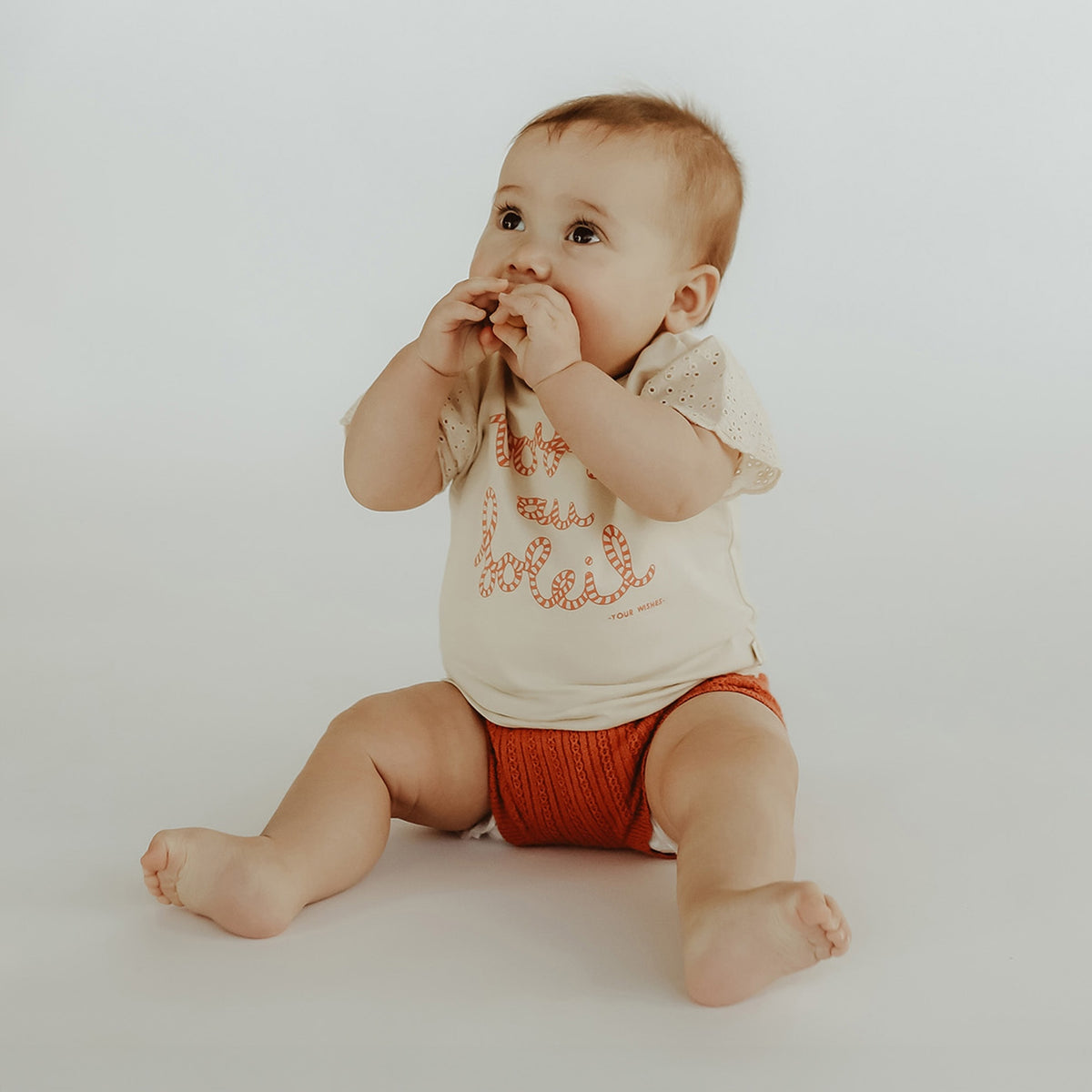 Strickshorts Motif Knit Pascal - apricot brandy - Your Wishes