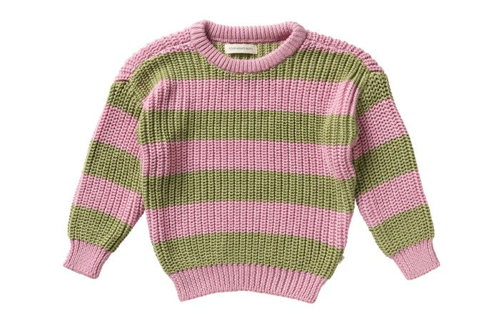 Strick Sweater gestreift | rose green - Your Wishes