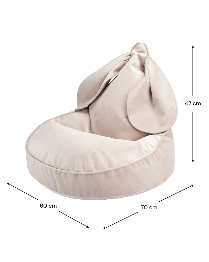 Sitzsack Hase Samt Beige - Wigiwama