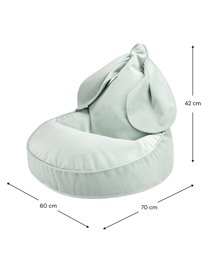 Sitzsack Hase Samt mint - Wigiwama