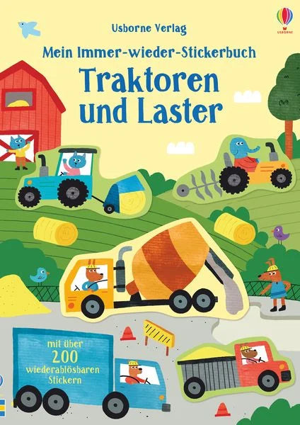 Mein Immer-wieder-Stickerbuch: Traktoren und Laster - Usborne Verlag